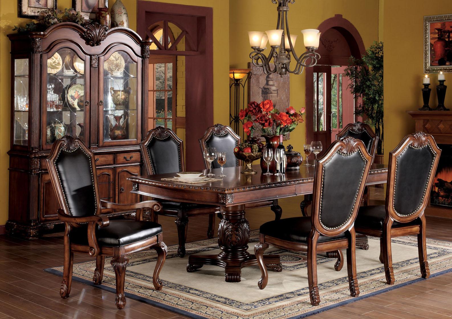 Leather side hotsell chairs dining room